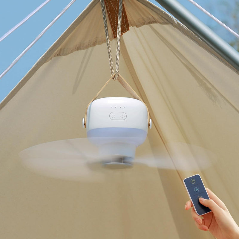 2in1 USB Mini Fan with Night Light 3-Speed Ceiling Fan Foldable Fan USB Charging Anyplace Anyway