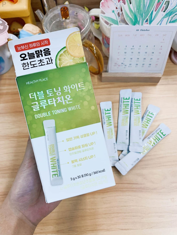 HEALTHY PLACE Double Toning White Glutathione 30 Sticks