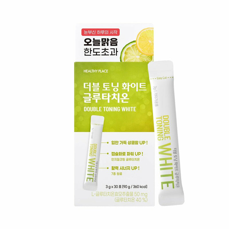 HEALTHY PLACE Double Toning White Glutathione 30 Sticks