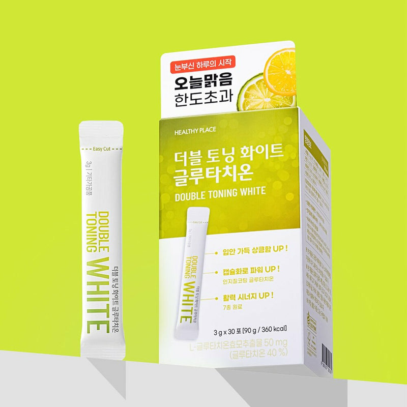 HEALTHY PLACE Double Toning White Glutathione 30 Sticks