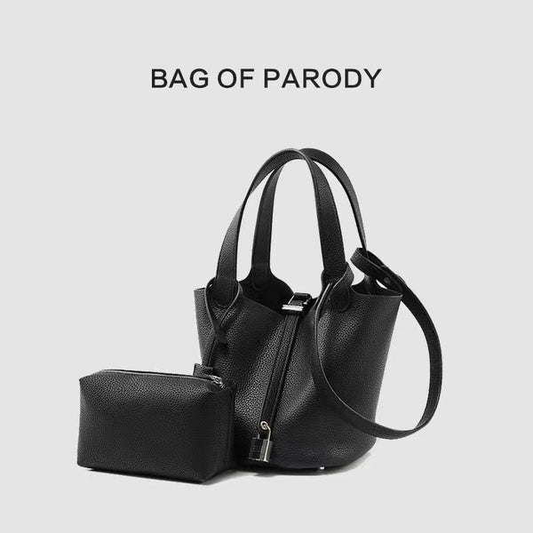 [Bag Of Parody] Basket Bag High Texture Bucket Bags Women's Simple And Elegant Hand Bag