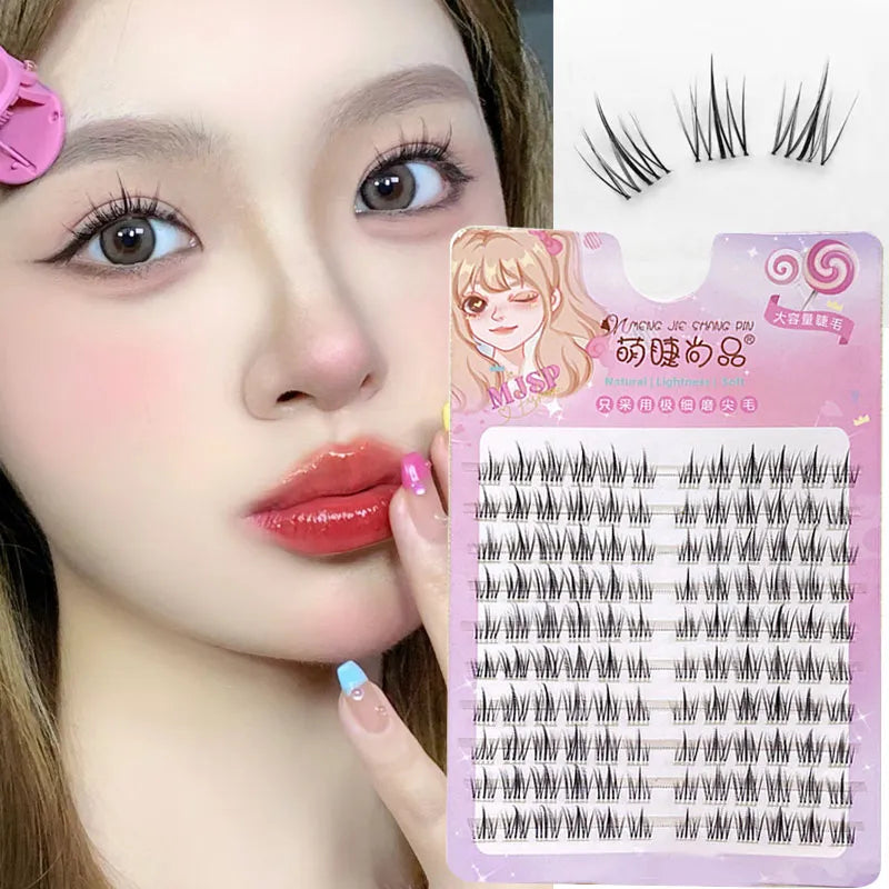 Natural Eyelash Clusters DIY Manga Lashes Transparent Terrier Strands Eyelash Soft False Eyelashes  Eyelashes Daily Makeup