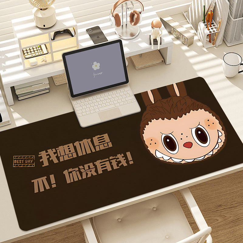 Cartoon LBB Mouse Pad Large Computer Desk Pad Game Pad Non-slip Lock Edge Thickened Internet Cafe Gaming Desk Pad