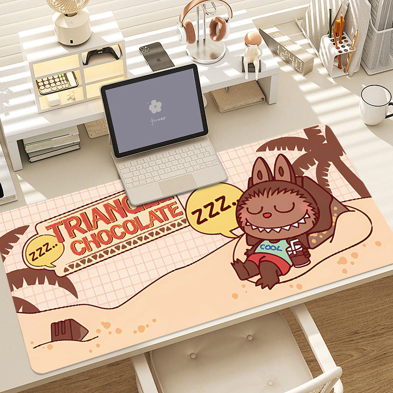 Cartoon LBB Mouse Pad Large Computer Desk Pad Game Pad Non-slip Lock Edge Thickened Internet Cafe Gaming Desk Pad