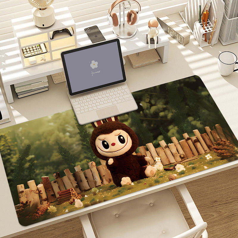 Cartoon LBB Mouse Pad Large Computer Desk Pad Game Pad Non-slip Lock Edge Thickened Internet Cafe Gaming Desk Pad