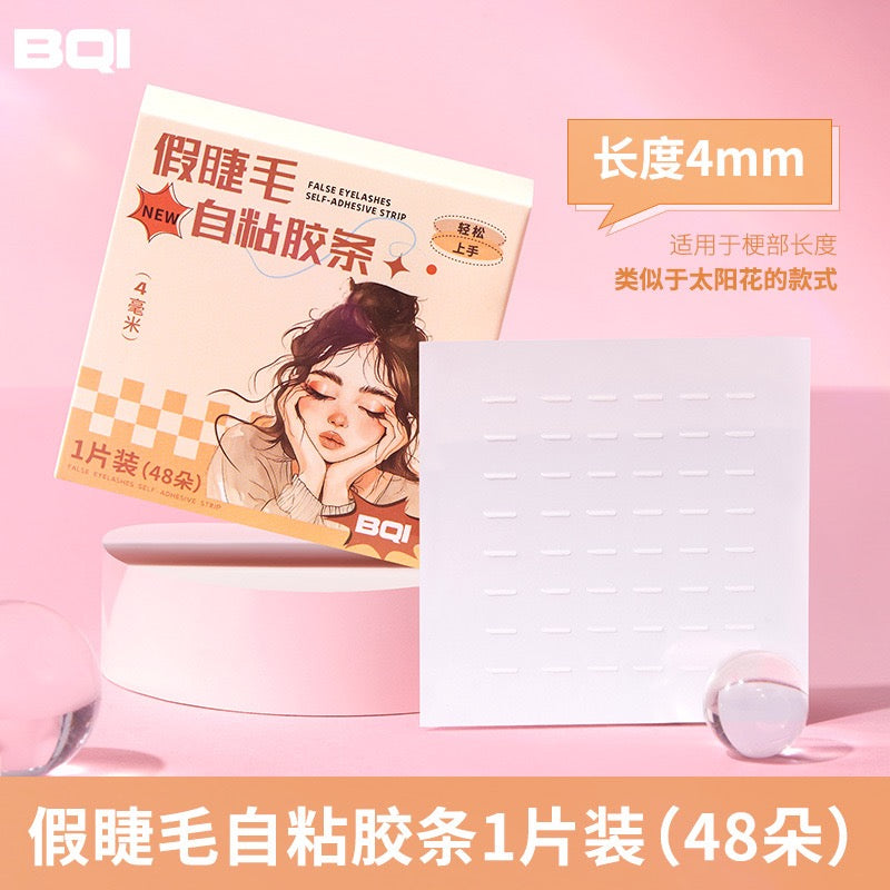 BQI Waterproof Adhesive Tape Glue-Free Eyelash Glue Strip Self-Adhesive Lashes Makeup Tools Home