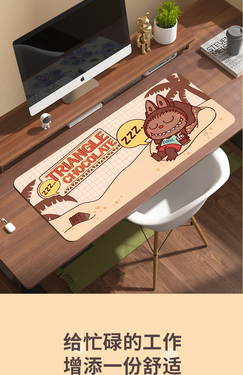 Cartoon LBB Mouse Pad Large Computer Desk Pad Game Pad Non-slip Lock Edge Thickened Internet Cafe Gaming Desk Pad