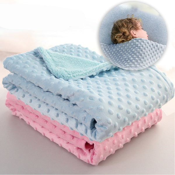 Infant Newborn Baby Blanket Thermal Soft Fleece Blanket