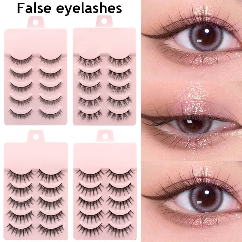 [5pairs] 3D Fake Eyelashes Lash False Barbie Eyelash