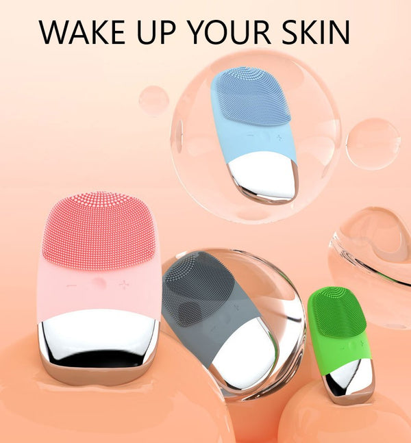 Ultrasonic facial cleansing brush electric Silica gel deeply cleansing Pore dirt facial cleanser machine