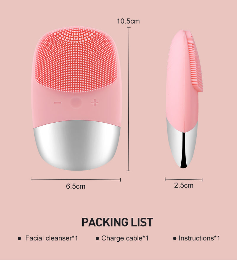 Ultrasonic facial cleansing brush electric Silica gel deeply cleansing Pore dirt facial cleanser machine