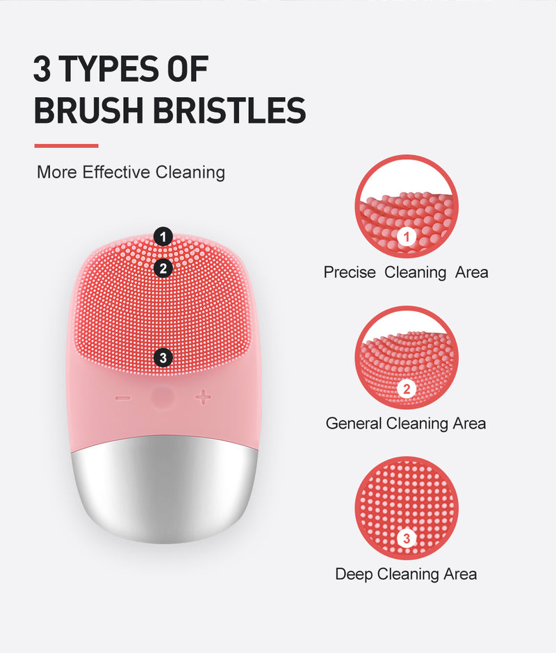 Ultrasonic facial cleansing brush electric Silica gel deeply cleansing Pore dirt facial cleanser machine