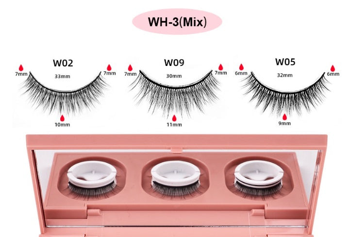 Reusable Natural False Lashes Self-adhesive Eyelashes Eye Lash Extensions for Fashion & Wedding