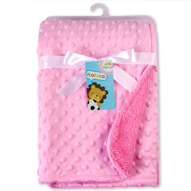 Infant Newborn Baby Blanket Thermal Soft Fleece Blanket